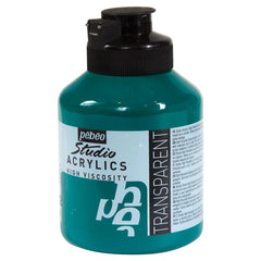 PEBEO HIGH VISCOSITY STUDIO ACRYLICS - PHTHALOCYANINE GREEN (42) - JAR OF 500 ML