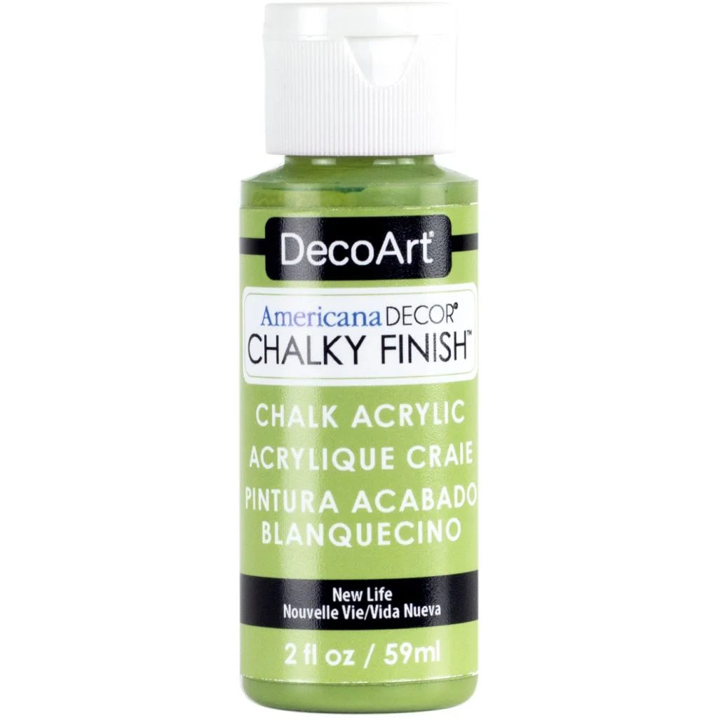 DECOART AMERICANA DÉCOR - CHALKY FINISH - ULTRA MATTE PAINT - 59 ML (2 OZ) BOTTLE - NEW LIFE (14)