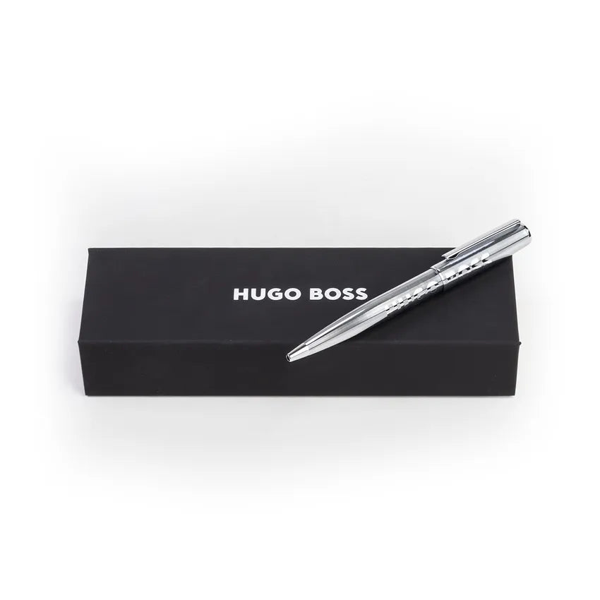 Hugo Boss Label Ballpoint Pen - Chrome