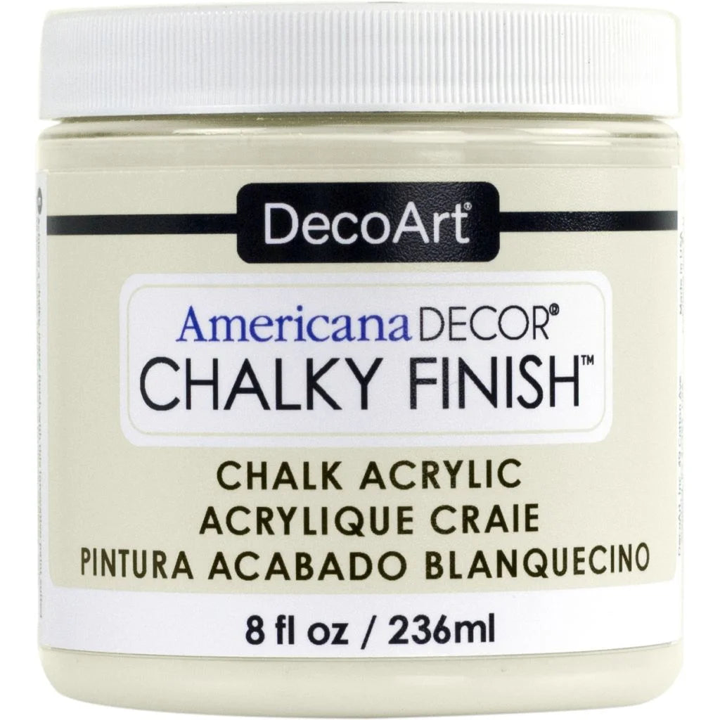 DECOART AMERICANA DÉCOR - CHALKY FINISH - ULTRA MATTE PAINT - 236 ML (8 OZ) BOTTLE - LACE (02)