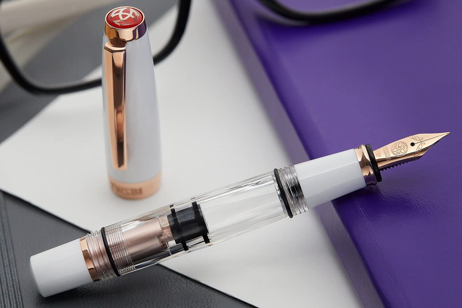 TWSBI, Fountain Pen - DIAMOND MINI WHITE ROSE GOLD II.(Medium)