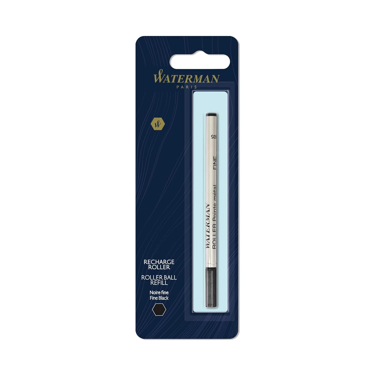 Waterman(R) Refill, Rollerball, Fine Point, 0.5 mm, Black