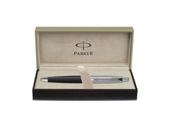 Parker Aster Shiny Chrome Trim Ball Pen (Black Chrome)