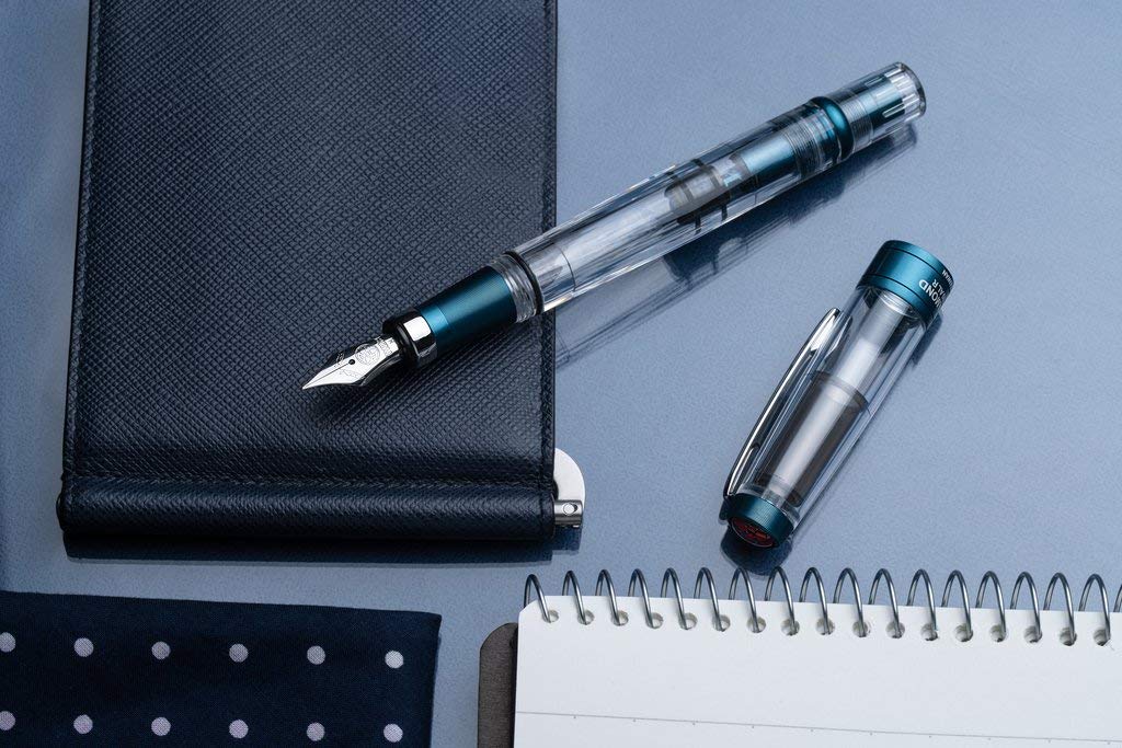 TWSBI Diamond 580 AL R Prussian Blue Fountain pen with Arista A6 Travel journal (MEDIUM)