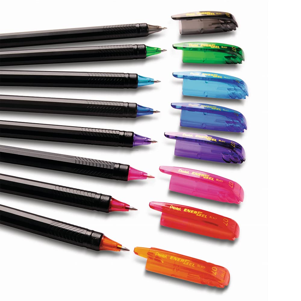 Pentel EnerGel Roller Gel Pen 0.7MM - Pack of 20 Assorted Colours