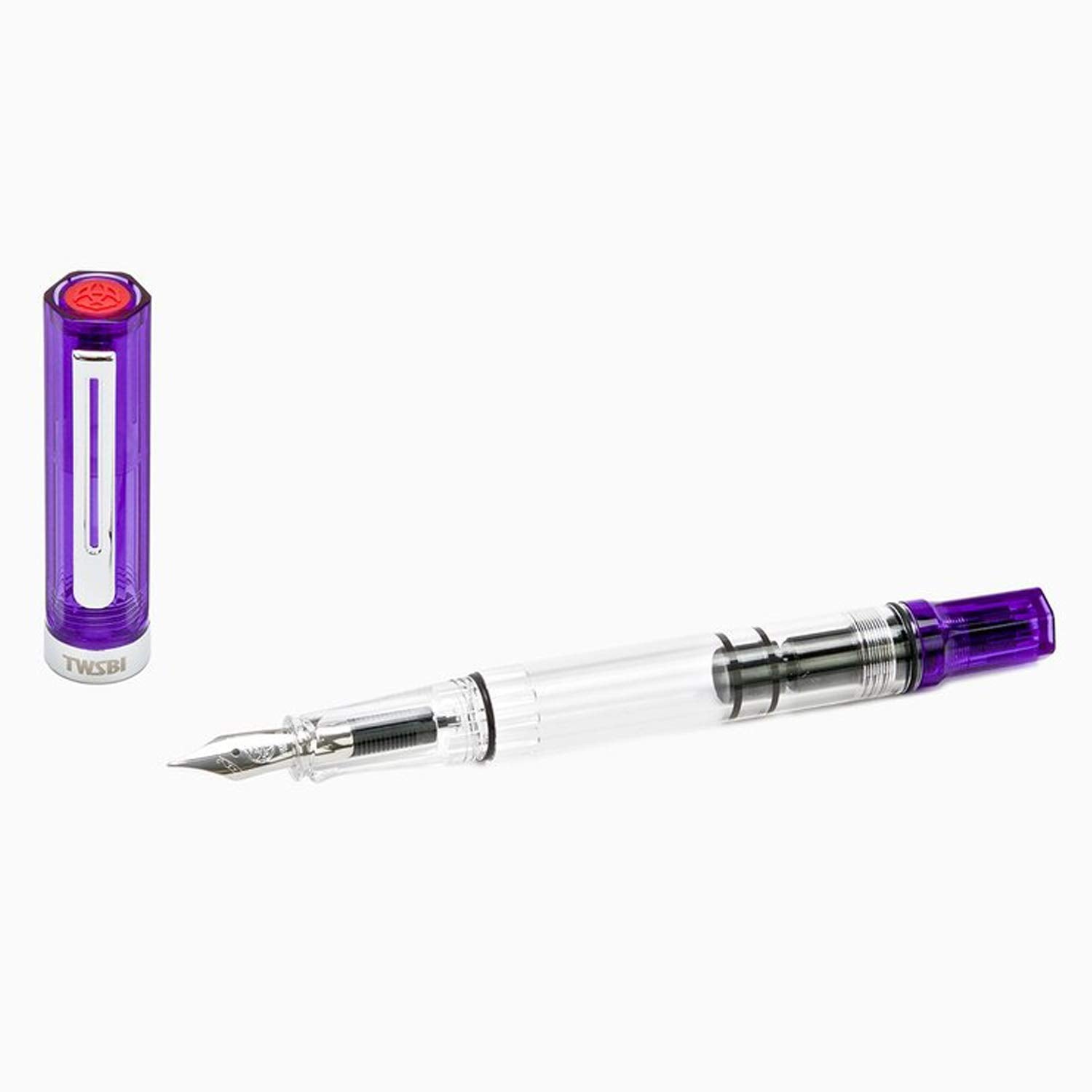 TWSBI ECO TRANSPARENT PURPLE FOUNTAIN PEN,FINE NIB