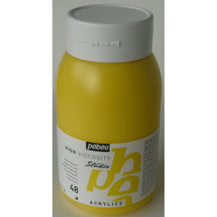 PEBEO HIGH VISCOSITY STUDIO ACRYLICS - OPAQUE PRIMARY YELLOW (48) - JAR OF 1000 ML