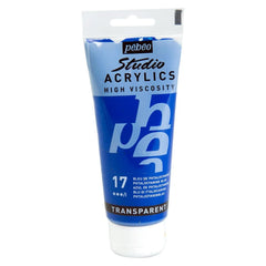 PEBEO HIGH VISCOSITY STUDIO ACRYLICS - PHTHALOCYANINE BLUE (17) - TUBE OF 100 ML