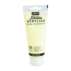 PEBEO HIGH VISCOSITY STUDIO ACRYLICS - BRIGHT YELLOW (51) - TUBE OF 100 ML