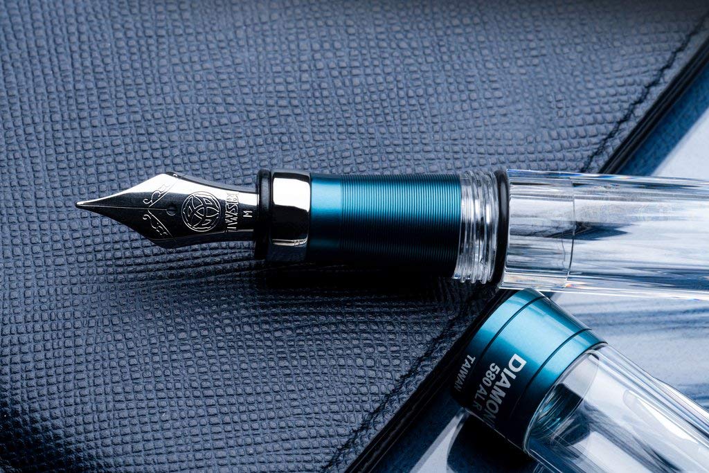 TWSBI Diamond 580 AL R Prussian Blue Fountain pen with Arista A6 Travel journal (MEDIUM)