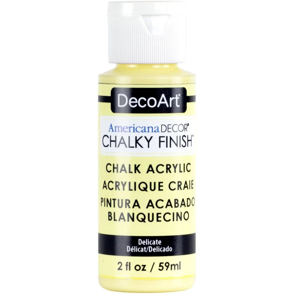 DECOART AMERICANA DÉCOR - CHALKY FINISH - ULTRA MATTE PAINT - 59 ML (2 OZ) BOTTLE - DELICATE (11)