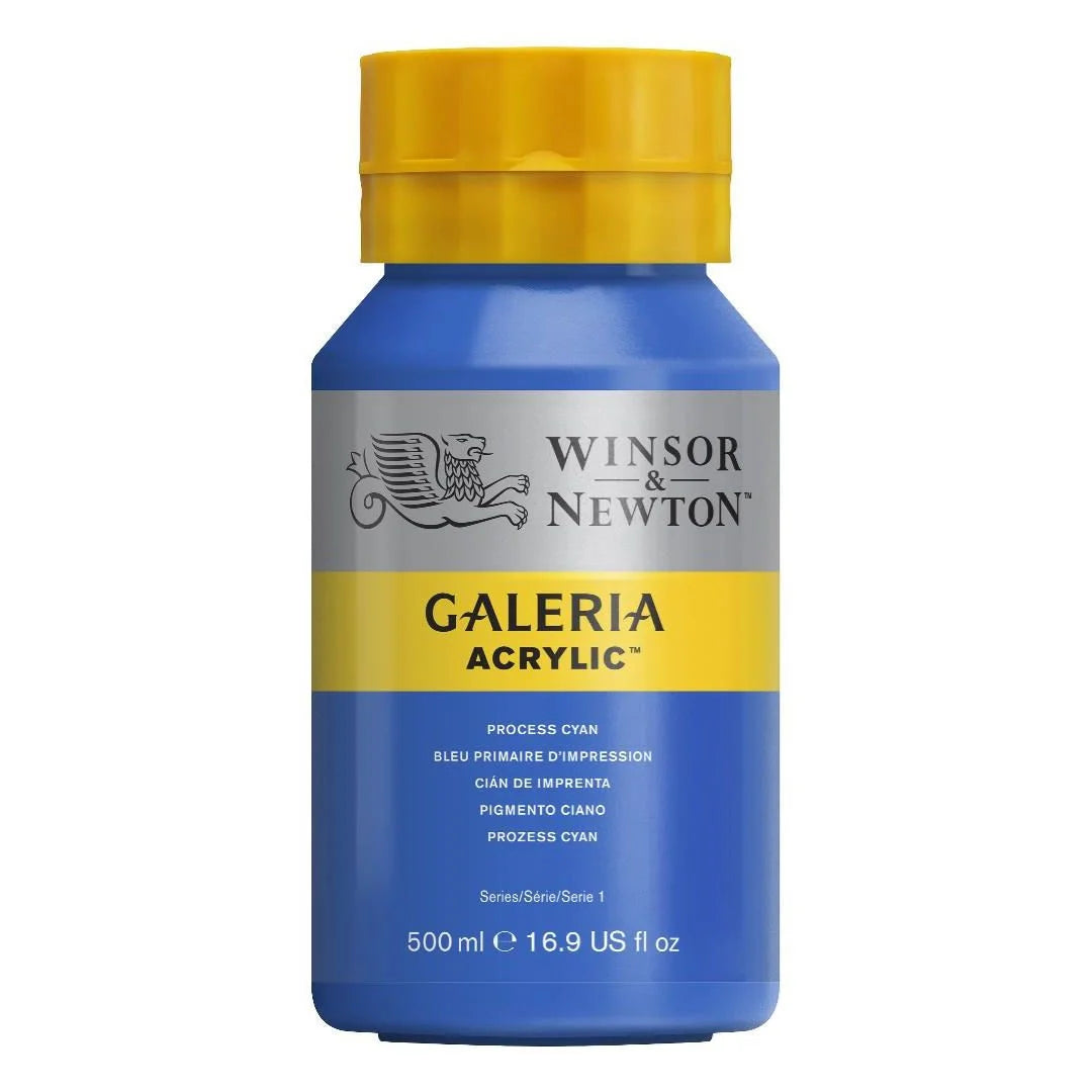 WINSOR & NEWTON GALERIA ACRYLIC COLOUR - JAR OF 500 ML - PROCESS CYAN (535)