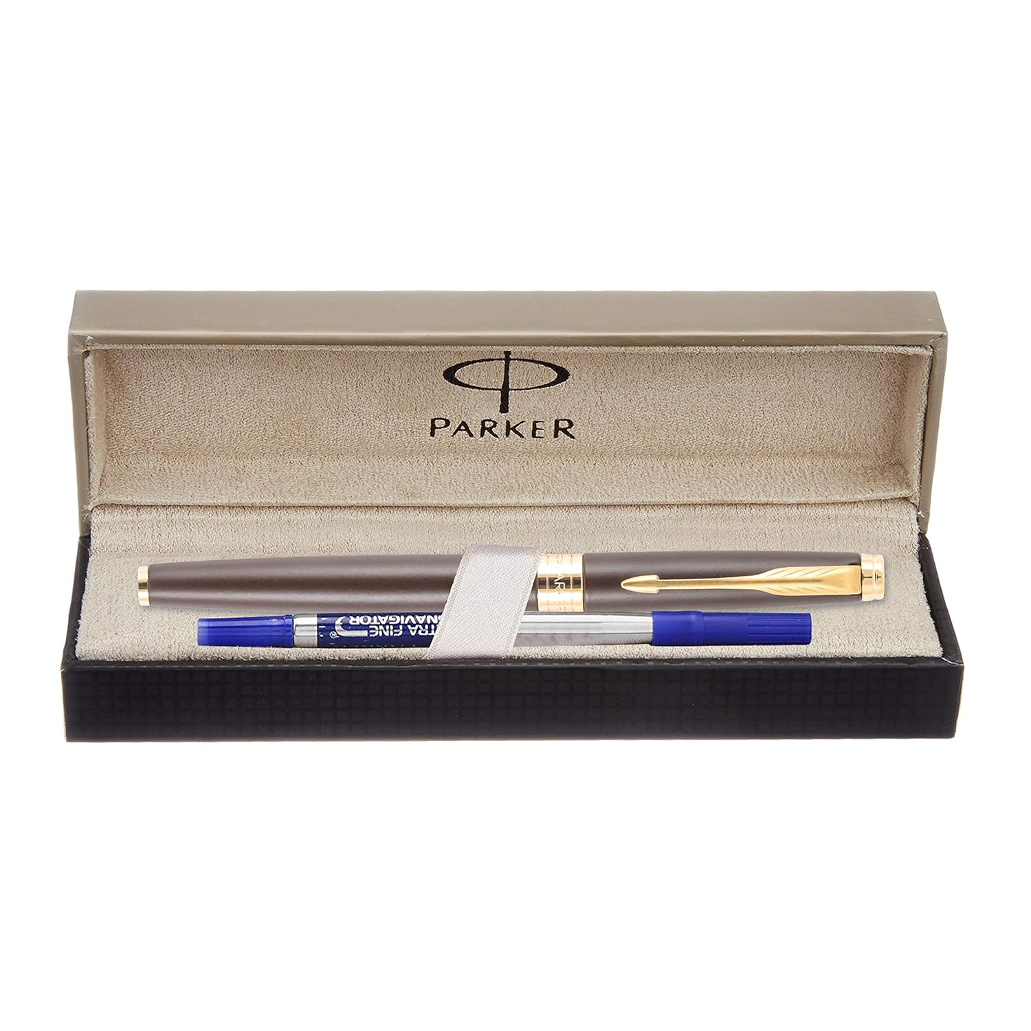 Parker Aster Matte Brown Gold Trim Rollerball Pen (Brown)