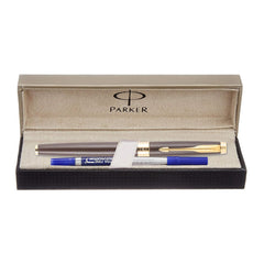 Parker Aster Matte Brown Gold Trim Rollerball Pen (Brown)