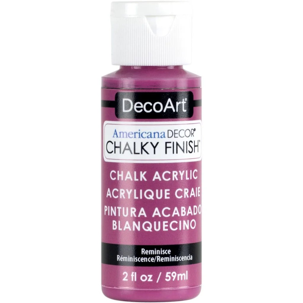 DECOART AMERICANA DÉCOR - CHALKY FINISH - ULTRA MATTE PAINT - 59 ML (2 OZ) BOTTLE - REMINISCE (30)