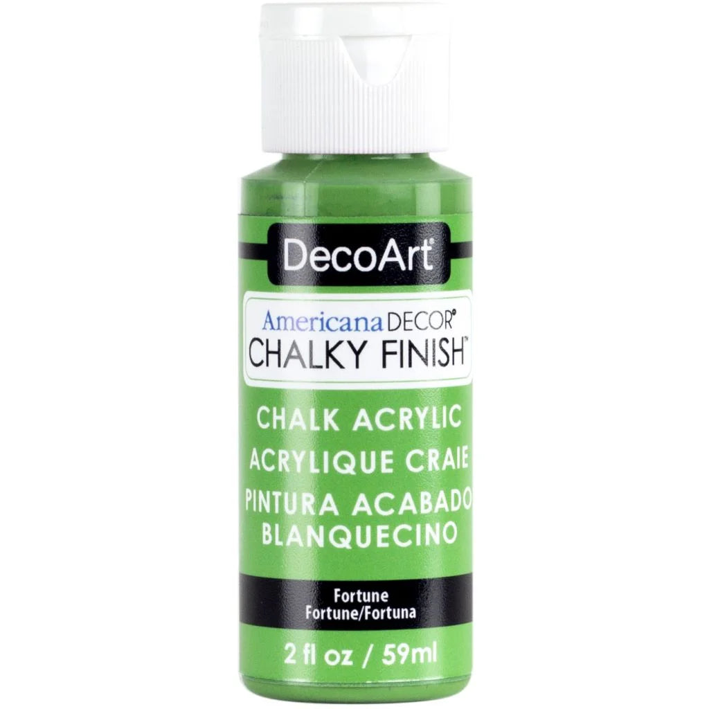 DECOART AMERICANA DÉCOR - CHALKY FINISH - ULTRA MATTE PAINT - 59 ML (2 OZ) BOTTLE - FORTUNE (15)