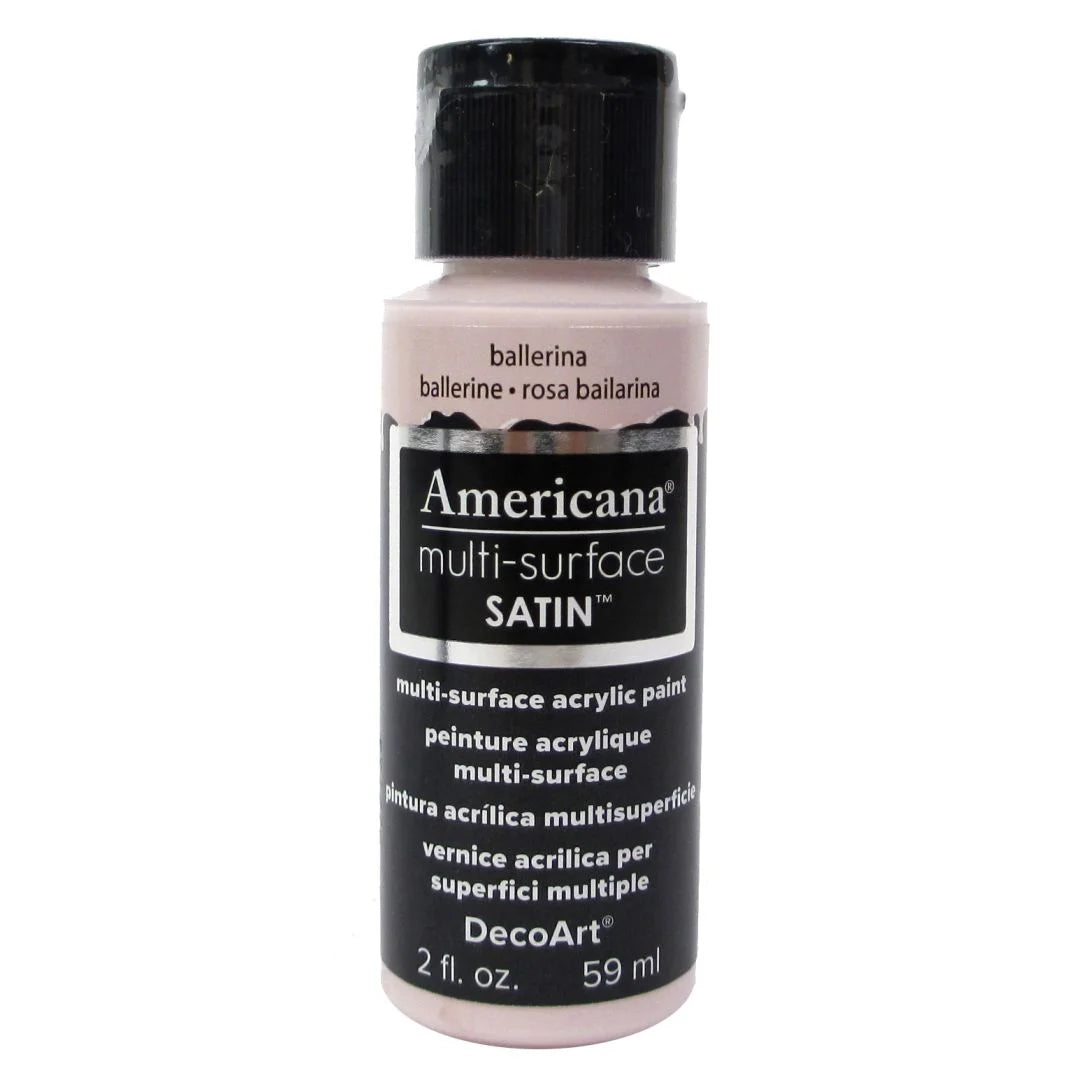 DECOART AMERICANA MULTI SURFACE SATIN ACRYLIC PAINT - 59 ML (2 OZ) - BALLERINA (560)