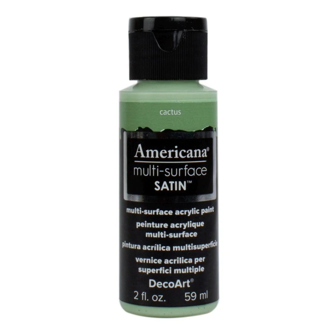 DECOART AMERICANA MULTI SURFACE SATIN ACRYLIC PAINT - 59 ML (2 OZ) - CACTUS (564)