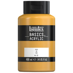 LIQUITEX BASICS ACRYLIC COLOUR - JAR OF 400 ML - GOLD (51)