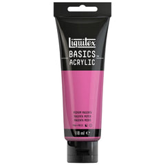 LIQUITEX BASICS ACRYLIC COLOUR - TUBE OF 118 ML - MEDIUM MAGENTA (500)