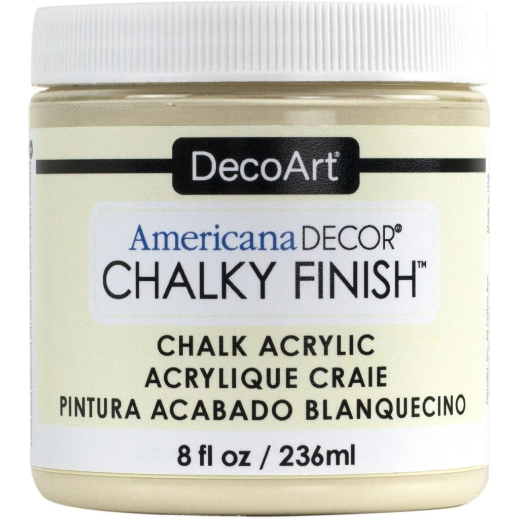 DECOART AMERICANA DÉCOR - CHALKY FINISH - ULTRA MATTE PAINT - 236 ML (8 OZ) BOTTLE - WHISPER (03)