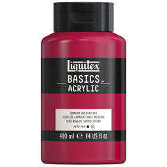 LIQUITEX BASICS ACRYLIC COLOUR - JAR OF 400 ML - CADMIUM RED DEEP HUE (311)