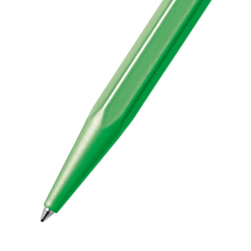 Caran d'Ache 849 Popline Fluo Ballpoint Pen with Slim Metal Box Fluorescent Green