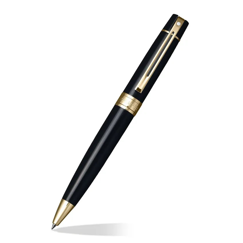 Sheaffer Gift 300 Ballpoint Pen Glossy Black with Gold Tone Trim