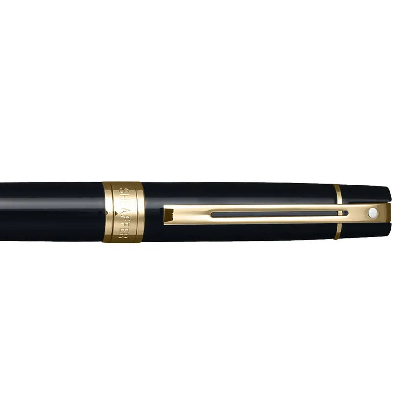 Sheaffer Gift 300 Ballpoint Pen Glossy Black with Gold Tone Trim