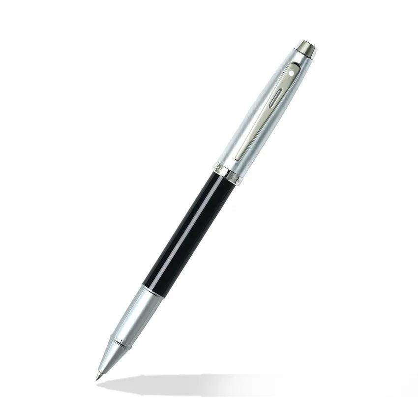 Sheaffer Gift 100 Rollerball Pen Black and Brushed Chrome with Chrome-Plated Trim