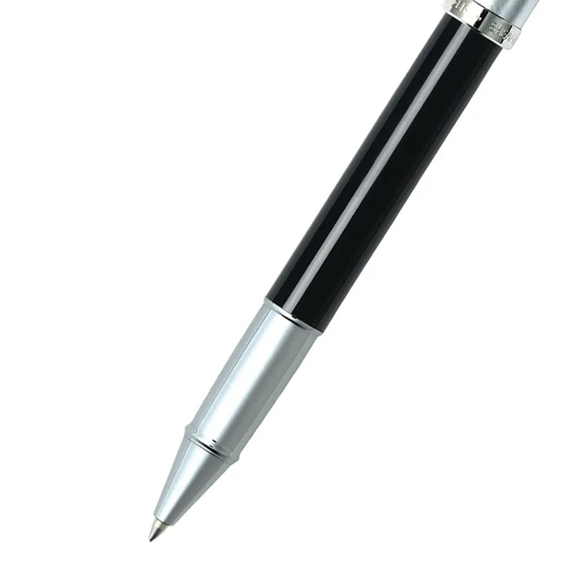 Sheaffer Gift 100 Rollerball Pen Black and Brushed Chrome with Chrome-Plated Trim