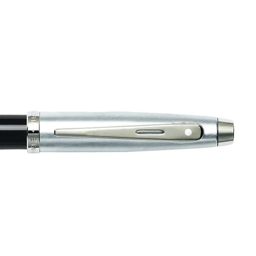 Sheaffer Gift 100 Rollerball Pen Black and Brushed Chrome with Chrome-Plated Trim