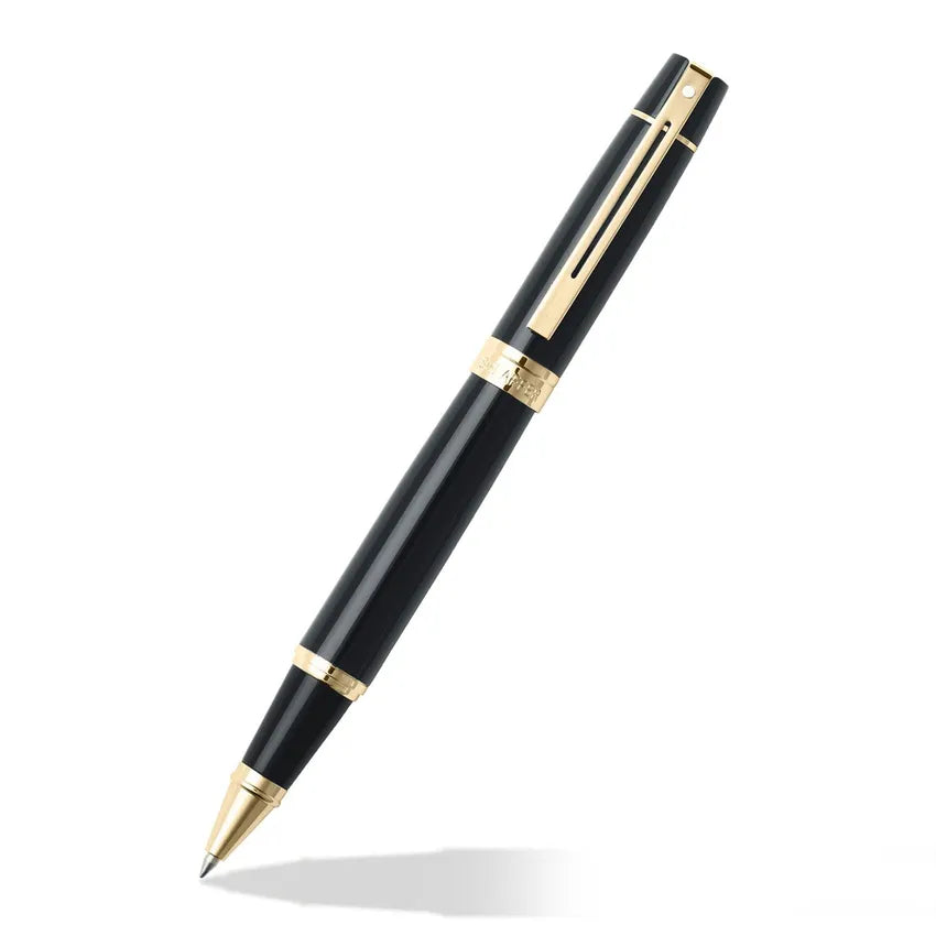 Sheaffer Gift 300 Rollerball Pen Glossy Black with Gold Tone Trim