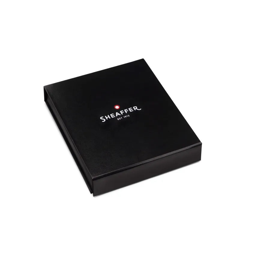 Sheaffer Gift Set 100 Ballpoint Pen with Business Card Holder Glossy Black with Chrome Trims