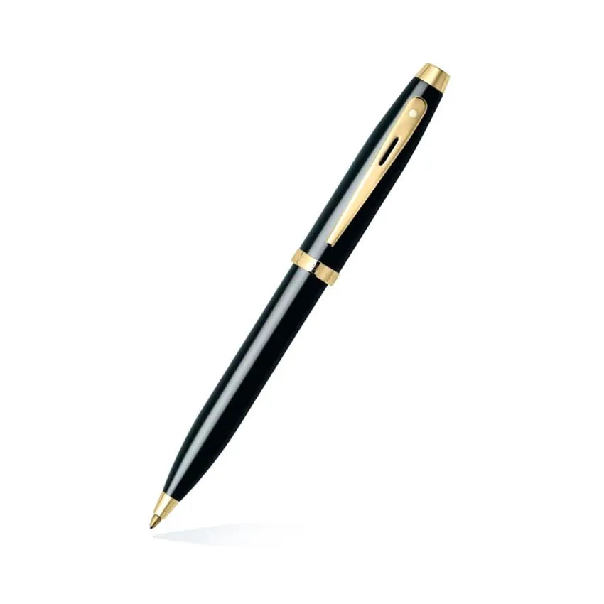 Sheaffer Gift Set 100 Ballpoint Pen with Table Clock Glossy Black with Gold Trims