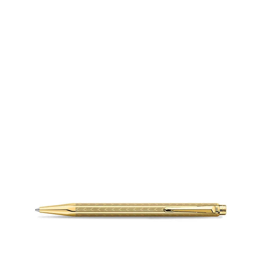 Caran D'Ache Ecridor Chevron Gilded Ballpoint Pen Gold