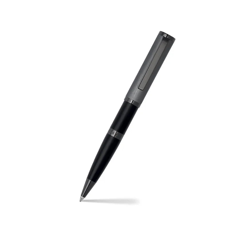 Hugo Boss Formation Gleam Ballpoint Pen - Black And Dark Grey