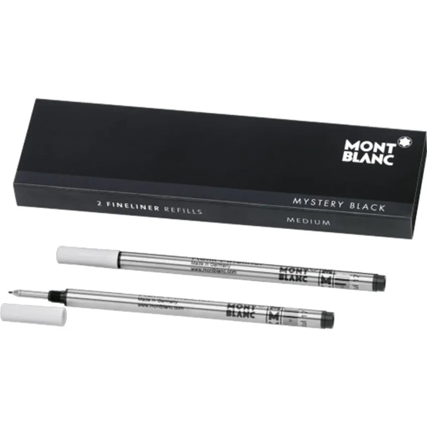 Montblanc 110149 Fineliner Refill Medium (Pack Of 2) Mystery Black