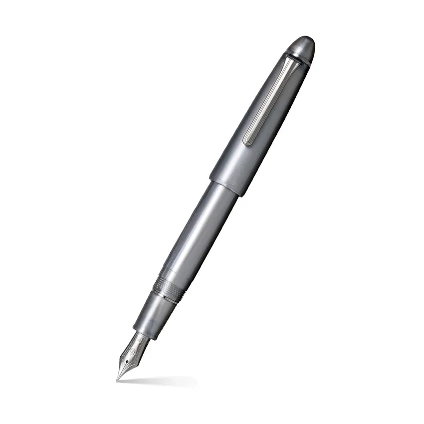 Sailor 1911 Ringless Metallic Fountain Pen (21K Medium) - Grey with Black Trims