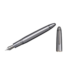 Sailor 1911 Ringless Metallic Fountain Pen (21K Medium) - Grey with Black Trims