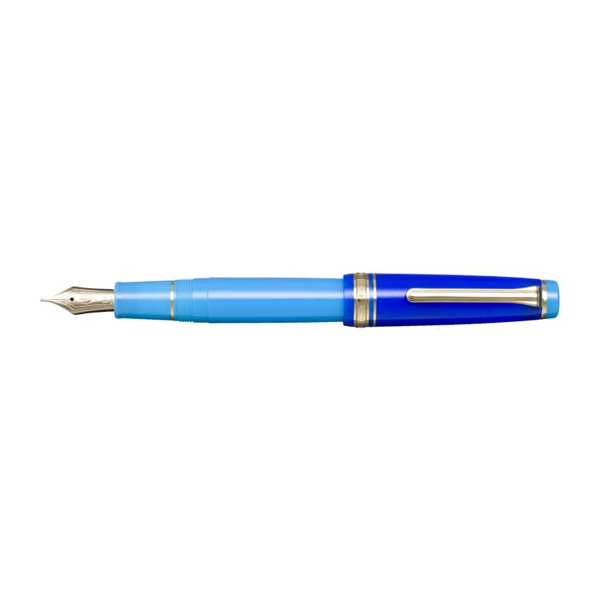 Sailor Professional Gear Quasar Fountain Pen (21K Fine) - Blue With Gold Trims