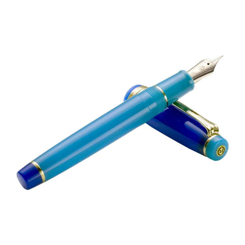 Sailor Professional Gear Quasar Fountain Pen (21K Fine) - Blue With Gold Trims