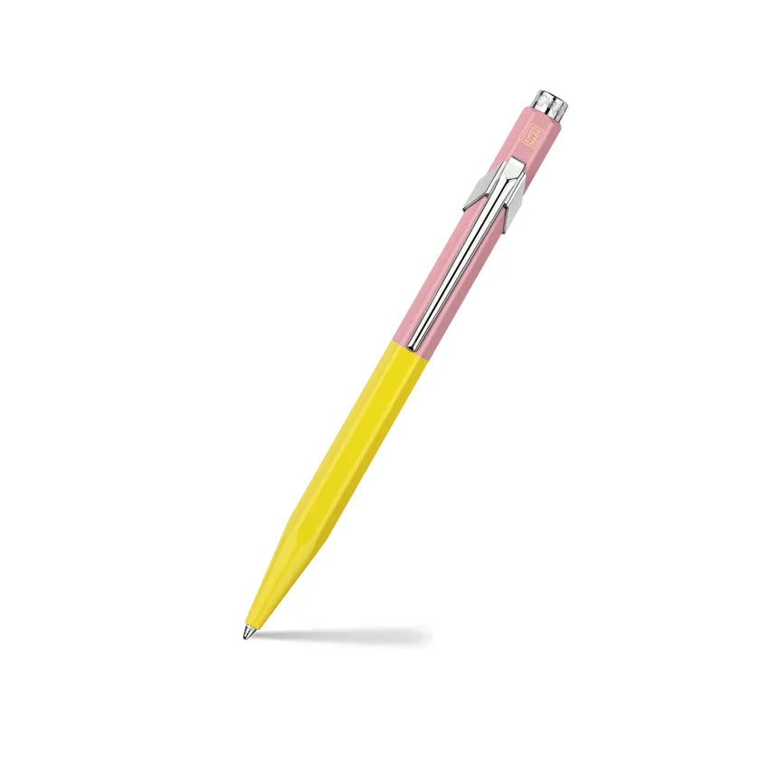 Caran D'Ache 849 Bille Paul Smith Ballpoint Pen - Chartreuse Yellow And Rose Pink