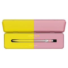 Caran D'Ache 849 Bille Paul Smith Ballpoint Pen - Chartreuse Yellow And Rose Pink