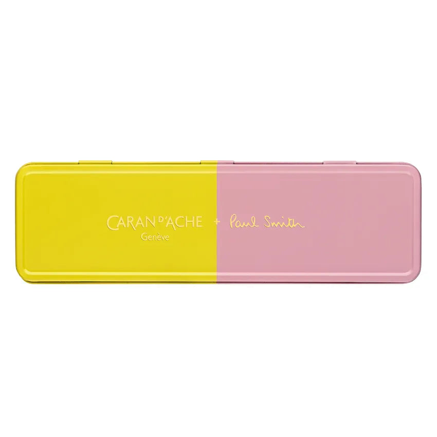 Caran D'Ache 849 Bille Paul Smith Ballpoint Pen - Chartreuse Yellow And Rose Pink