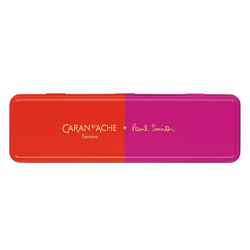 Caran D'Ache 849 Bille Paul Smith Ballpoint Pen - Warm Red And Melrose Pink