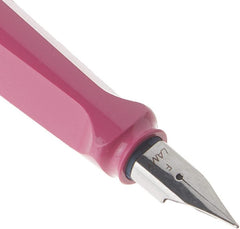 Lamy Safari Pink Fountain Pen | Sturdy Plastic, Shiny Pink | Metal Clip with Ergonomic Grip | Steel Nib with Blue Ink Cartridge | With Converter Z 28