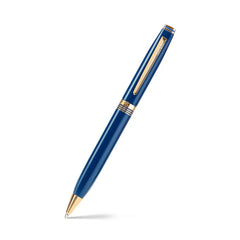 Lapis Bard Contemporary Ballpoint Pen Blue with Gold Trims