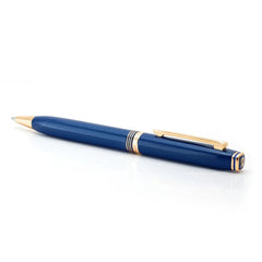 Lapis Bard Contemporary Ballpoint Pen Blue with Gold Trims