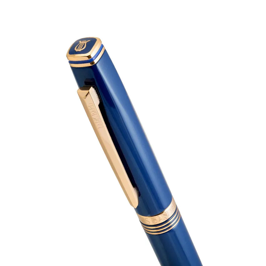 Lapis Bard Contemporary Ballpoint Pen Blue with Gold Trims